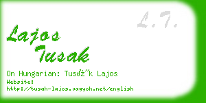 lajos tusak business card
